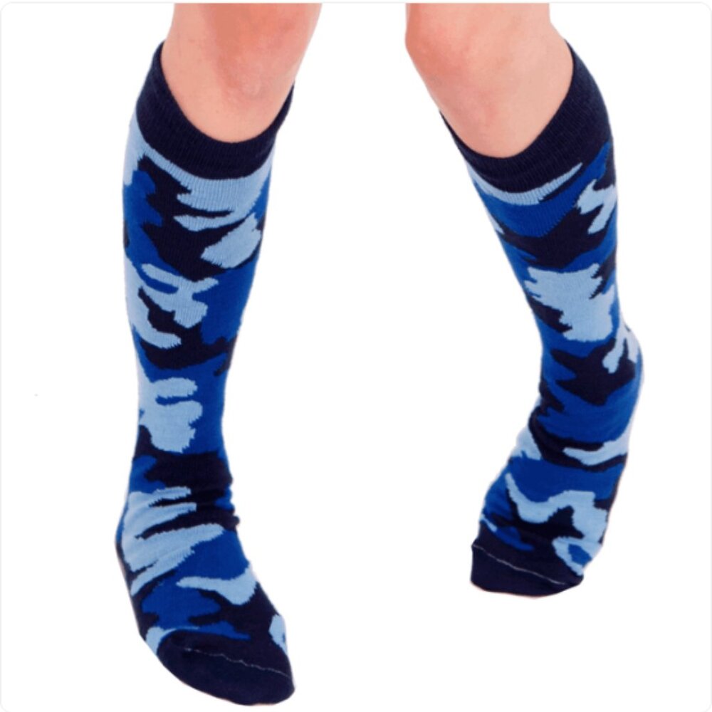 chrissy's socks / Blue Army Camo knee-highs Socks - Women's 7-11 - NEW